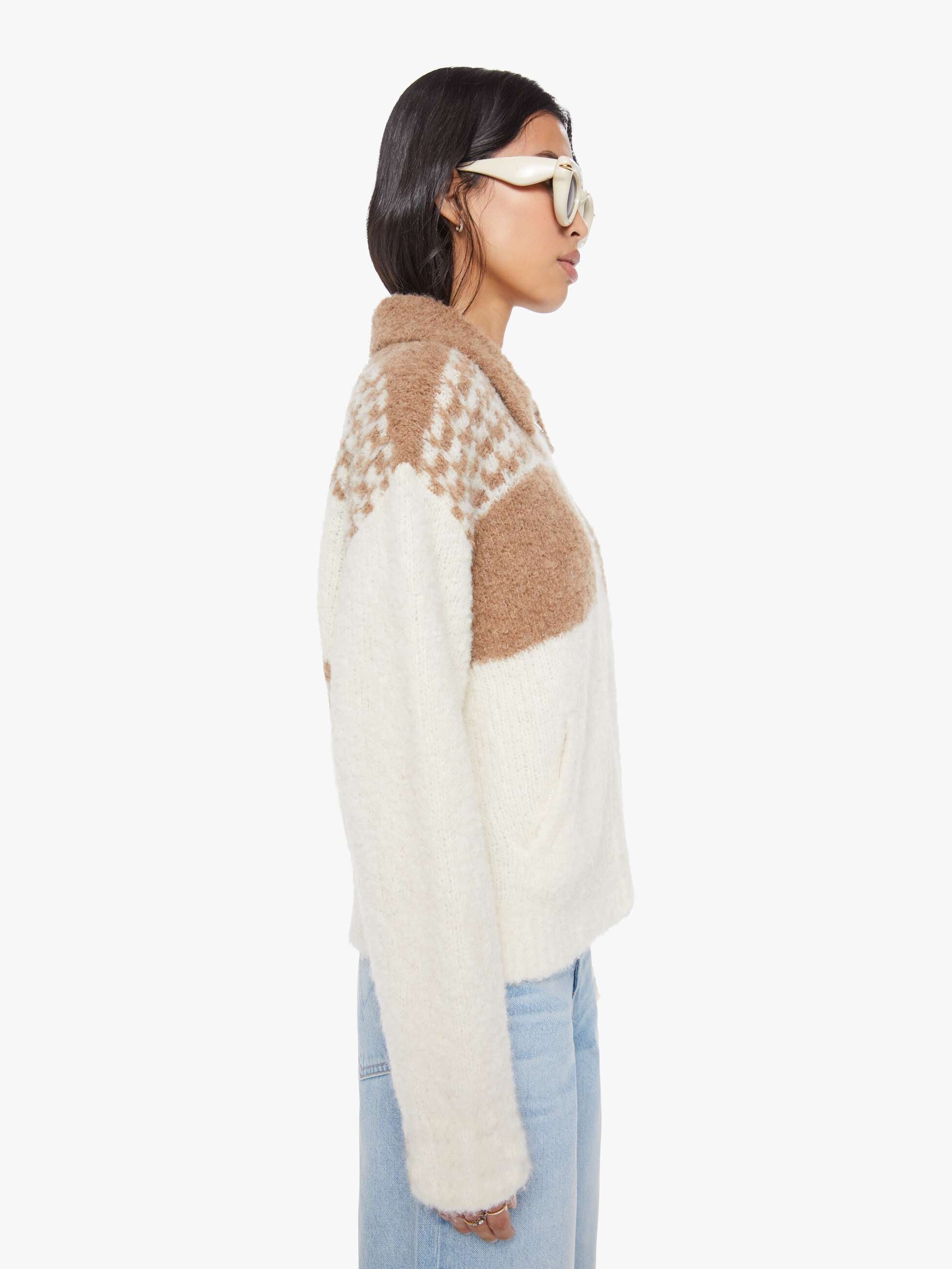 The Zip Raquette Cardigan - Fluff Back - Image 3